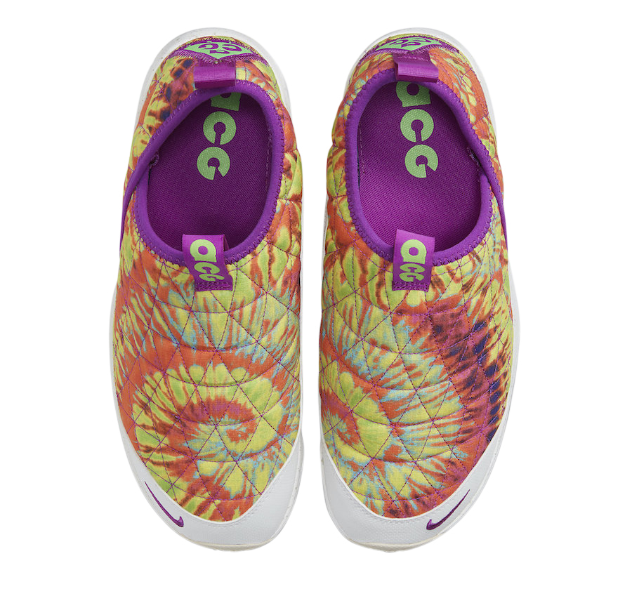 Nike ACG Moc 3.0 Tie Dye Sz 8 Multicolor Hippie Purple Slip On Shoes CW2463-300 Nike ACG Moc 3.0 Tie Dye Multicolor Vivid Purple Slip On  main image 2