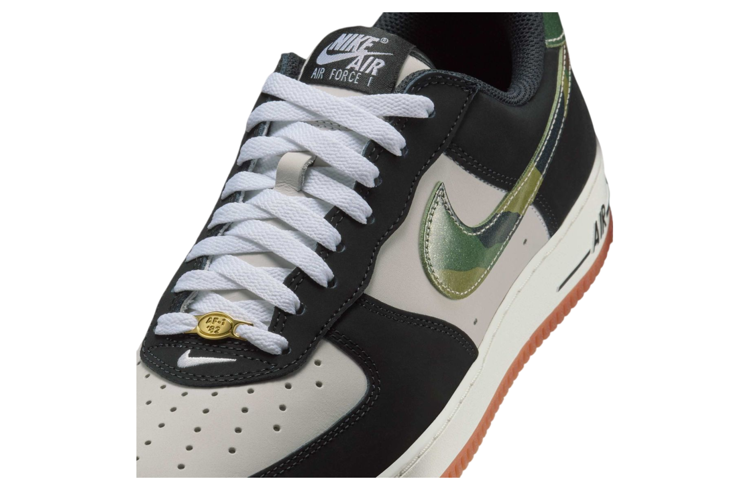 Nike Air Force 1 Low Black Camo Swooshes - Jul 2025 - HQ1967-100 
