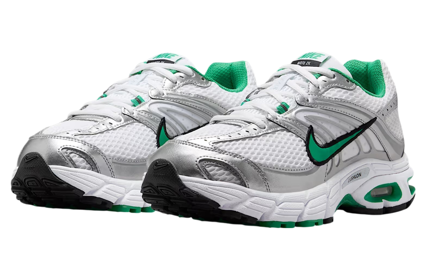 Women\'s Size 13.5 Nike Air Max Moto 2K White/Stadium Green HQ2056-102 *Brand New WMNS AIR MAX MOTO 2K - WHITE / METALLIC SILVER / STADIUM  main image 2
