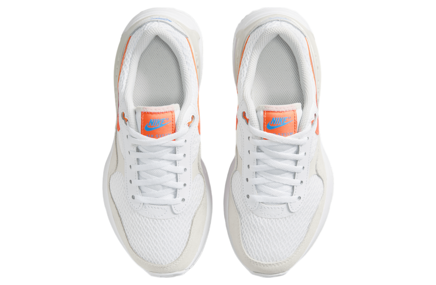 Nike Air Max SYSTM GS White / Total Orange - Apr 2024 - DQ0284-114 