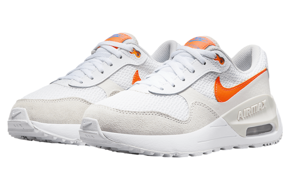 Nike Air Max SYSTM GS White / Total Orange - Apr 2024 - DQ0284-114 