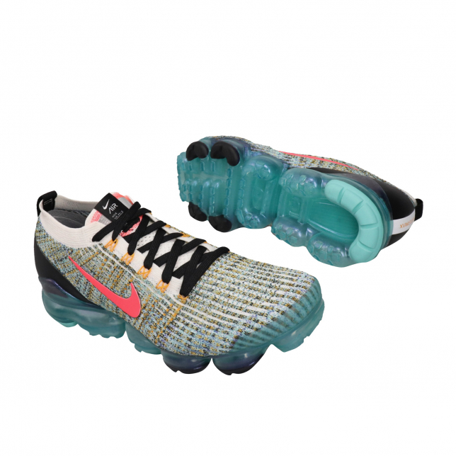 Nike Air Vapormax Flyknit 3 White Flash Crimson Hyper Turquoise