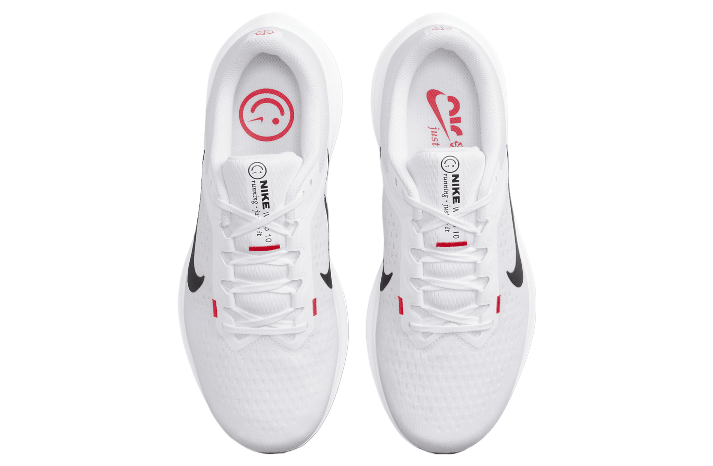 Nike Air Winflo 10 Running shoes Men 8 Womens 9.5 White Black Light Crimson Nike Air Winflo 10 White Black Light Crimson - Jun 2023  main image 2