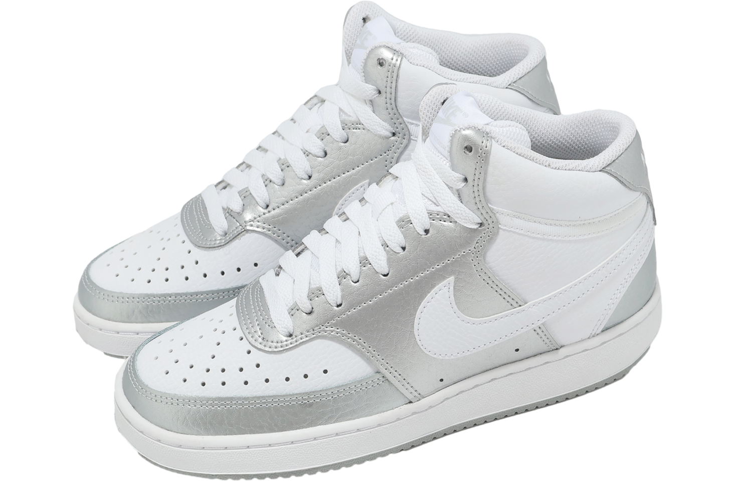 Nike Court Vision Mid Men\'s Basketball Shoes WHITE SILVER NWOB SZ 11 Nike Men main image 4