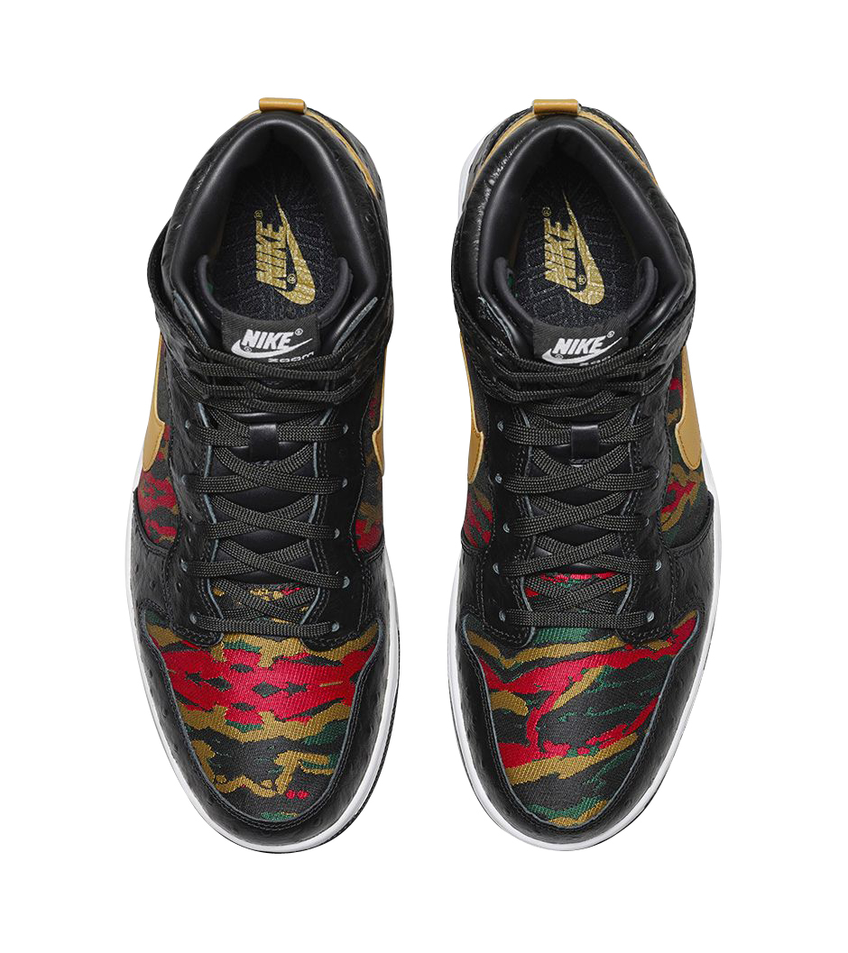 Nike Dunk High CMFT PRM - Black / Flat Gold