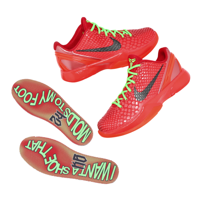 Nike Kobe VI Protro Box Label - Bright Crimson & Black NEW Nike Kobe 6 VI Protro Reverse Grinch Bright Crimson Red  main image 2