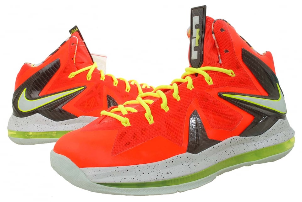 Nike LeBron 10 P.S. Elite - Total Crimson / Fiberglass - Black - Volt
