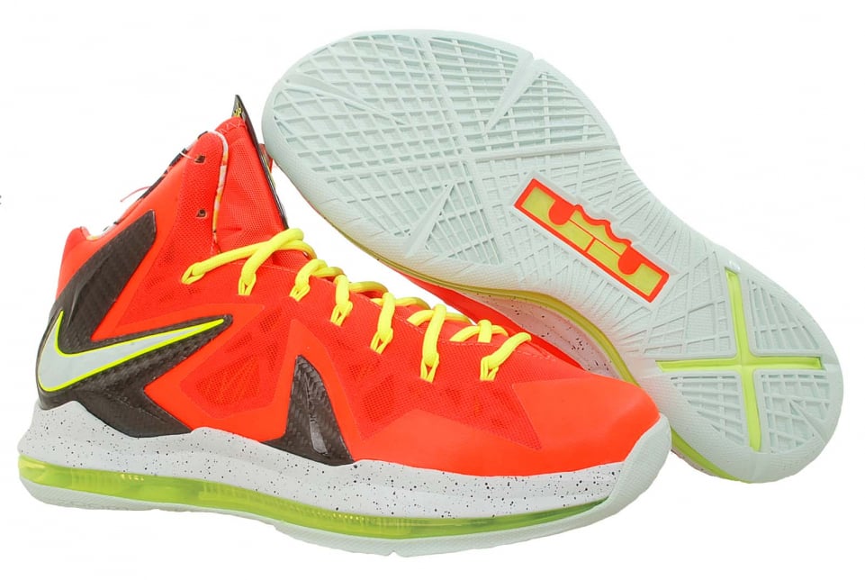 Nike LeBron 10 P.S. Elite - Total Crimson / Fiberglass - Black - Volt