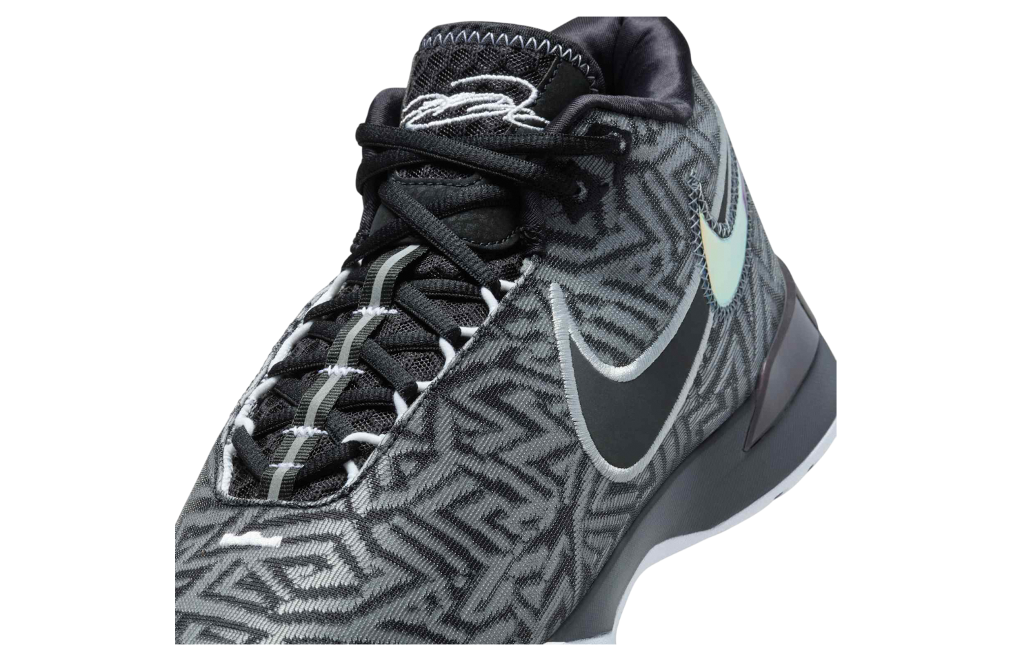 NEW NIKE LBJ NXXT GENISUS BLACK/SMOKE GRAY/WHITE BASKETBALL SPORTY SNEAKERS 12 Nike LeBron NXXT Genisus EP Black / Lt Smoke Grey - Feb 2025  main image 2