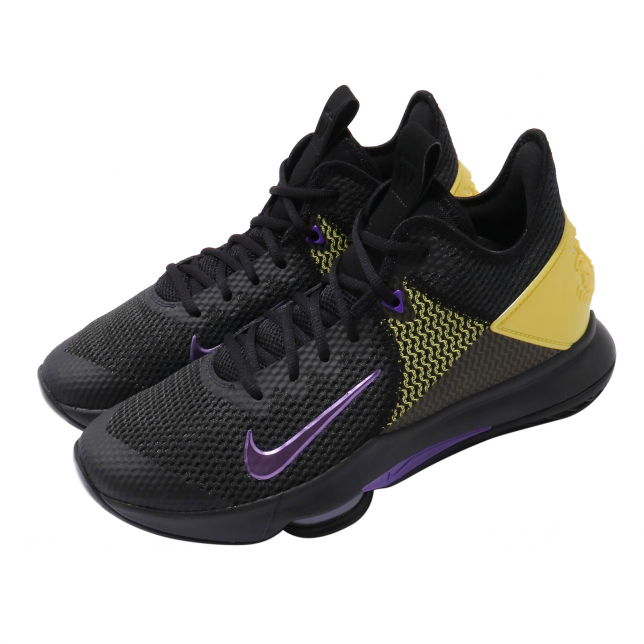 Nike LeBron Witness 4 EP Black Voltage Purple Opti Yellow