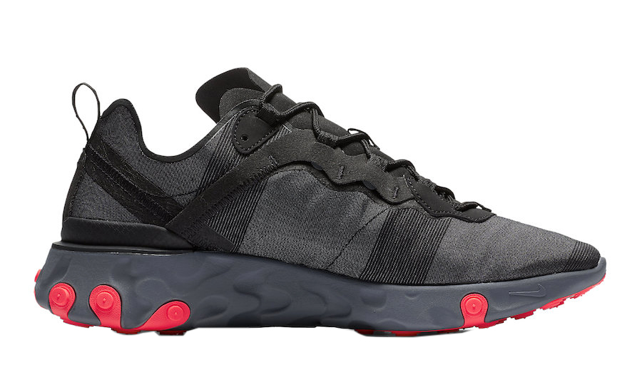 Nike React Element 55 Black Solar Red