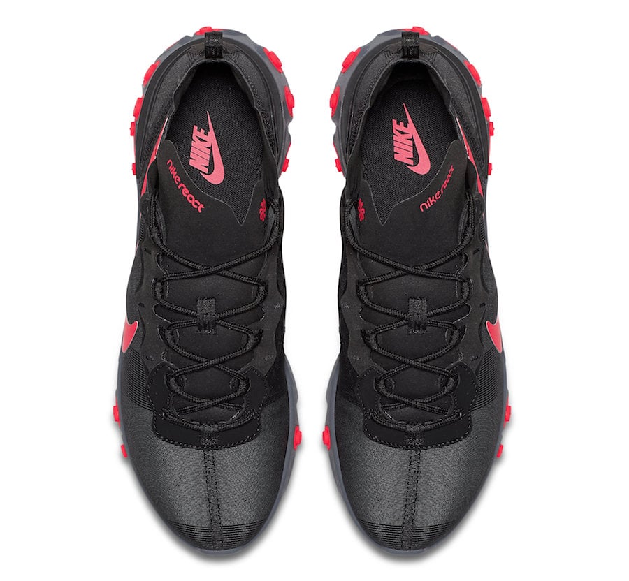 Nike React Element 55 Black Solar Red