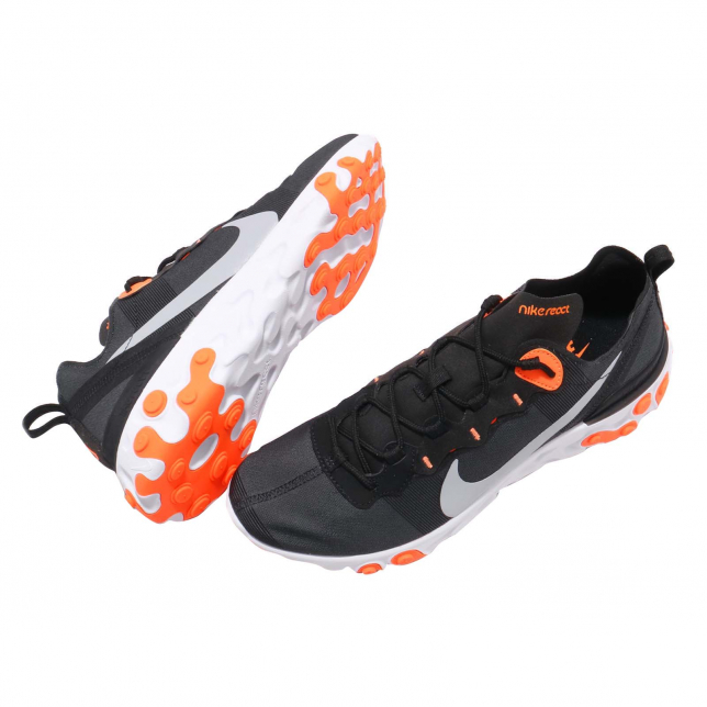Nike React Element 55 Black Wolf Grey Total Orange