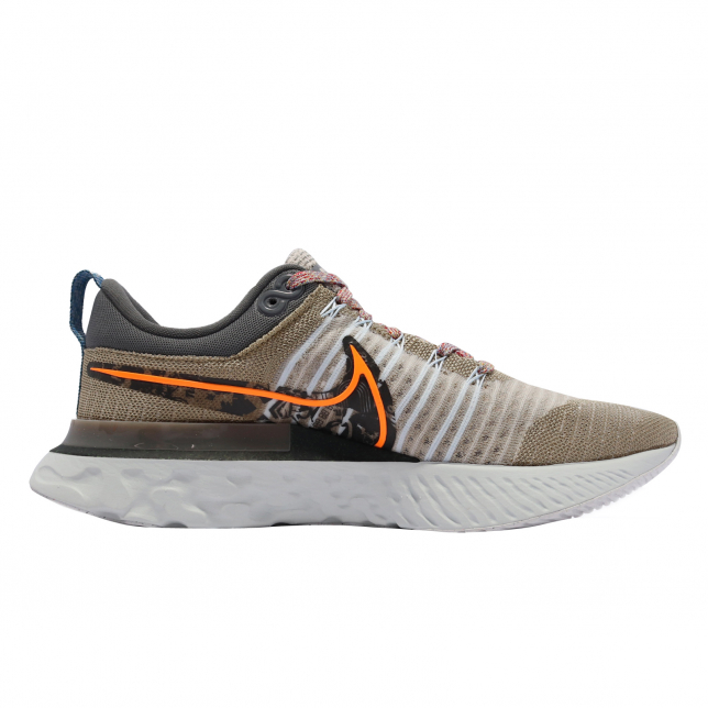 Nike React Infinity Run Flyknit 2 Light Bone Total Orange