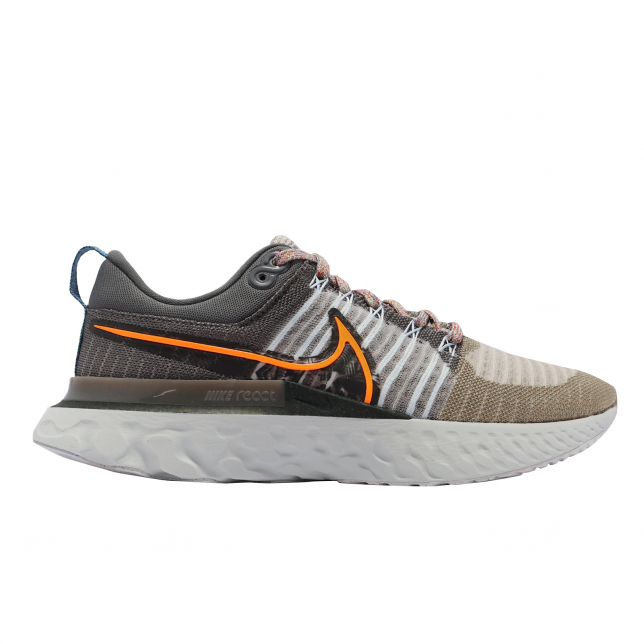 Nike React Infinity Run Flyknit 2 Light Bone Total Orange