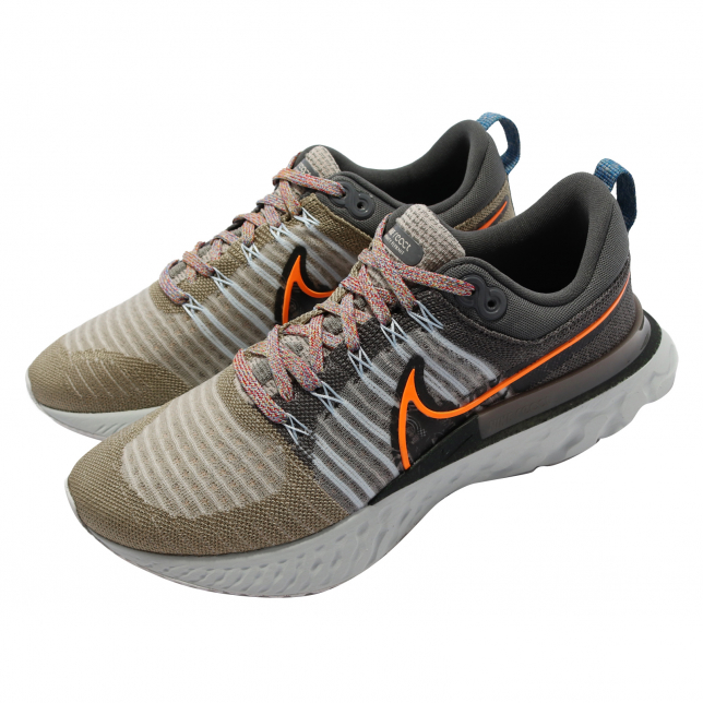 Nike React Infinity Run Flyknit 2 Light Bone Total Orange