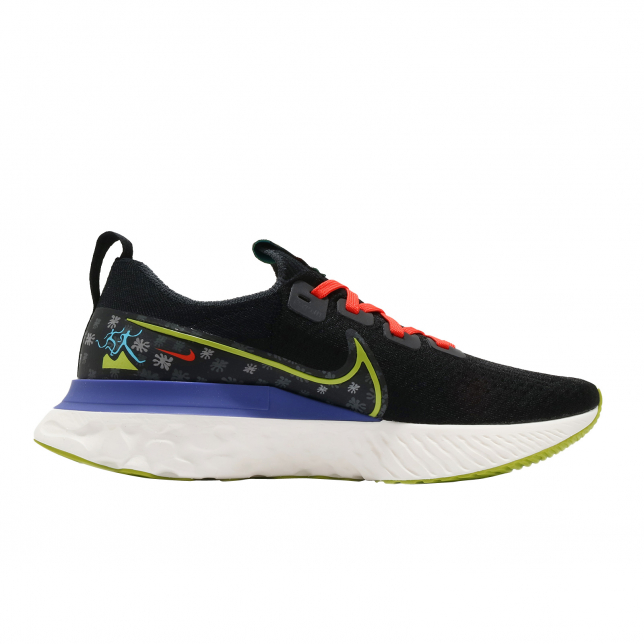 Nike React Infinity Run Flyknit Black Bright Cactus