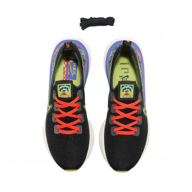 Nike React Infinity Run Flyknit Black Bright Cactus