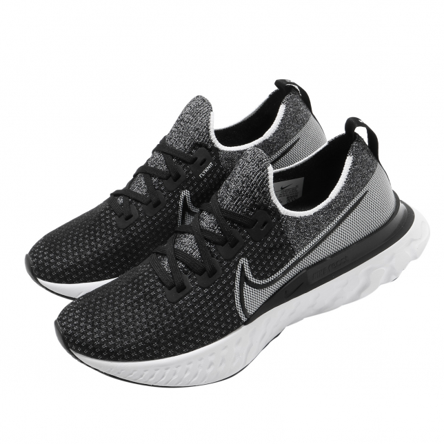 Nike React Infinity Run Flyknit Black White
