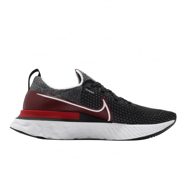 Nike React Infinity Run Flyknit Black White University Red