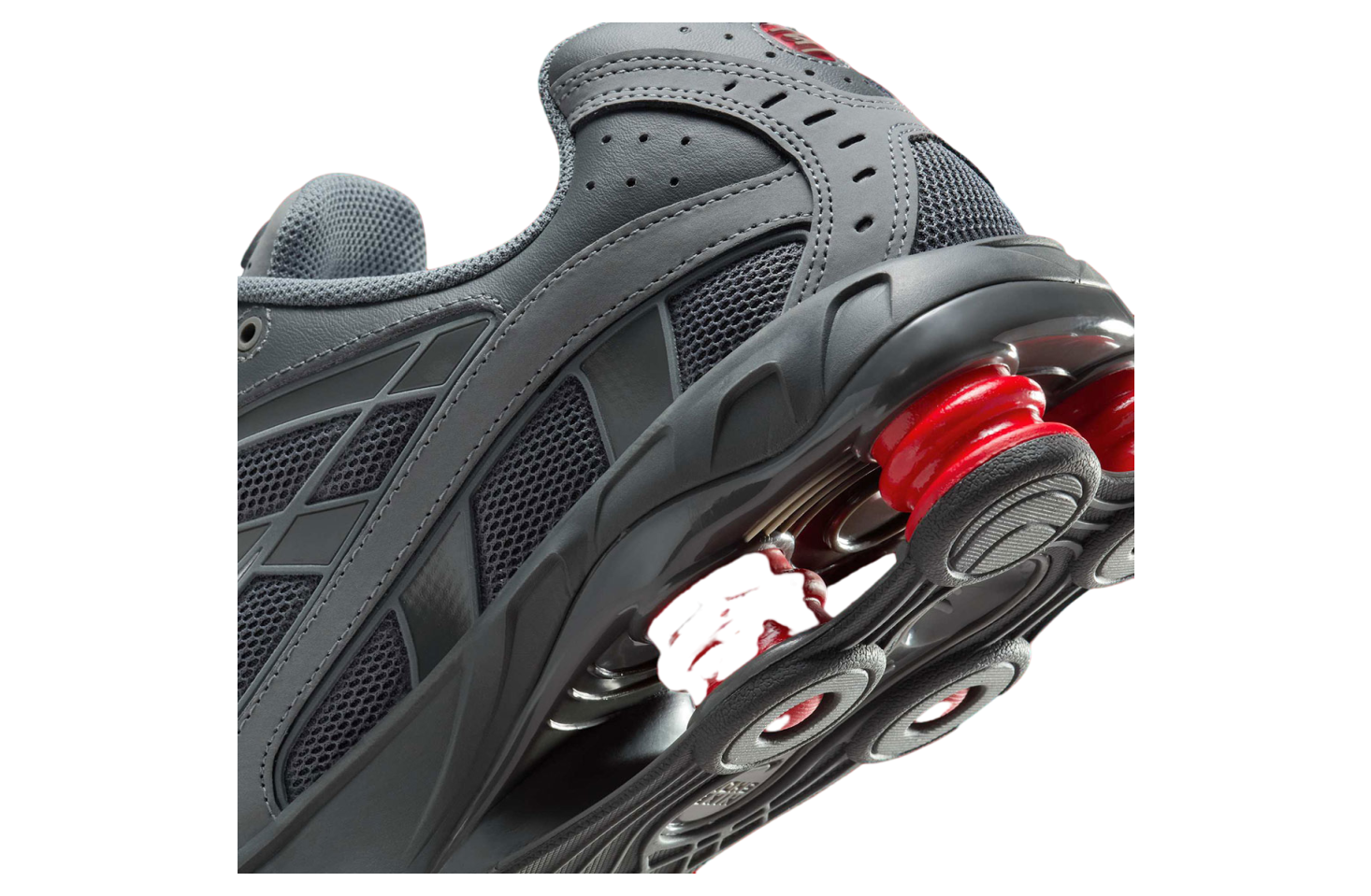 Nike Mens Shox Ride 2 Smoke Grey Red Sneaker Shoes Mesh Leather IM5999 Size 11.5 Size 11.5 - Nike Shox Ride 2 II  main image 2