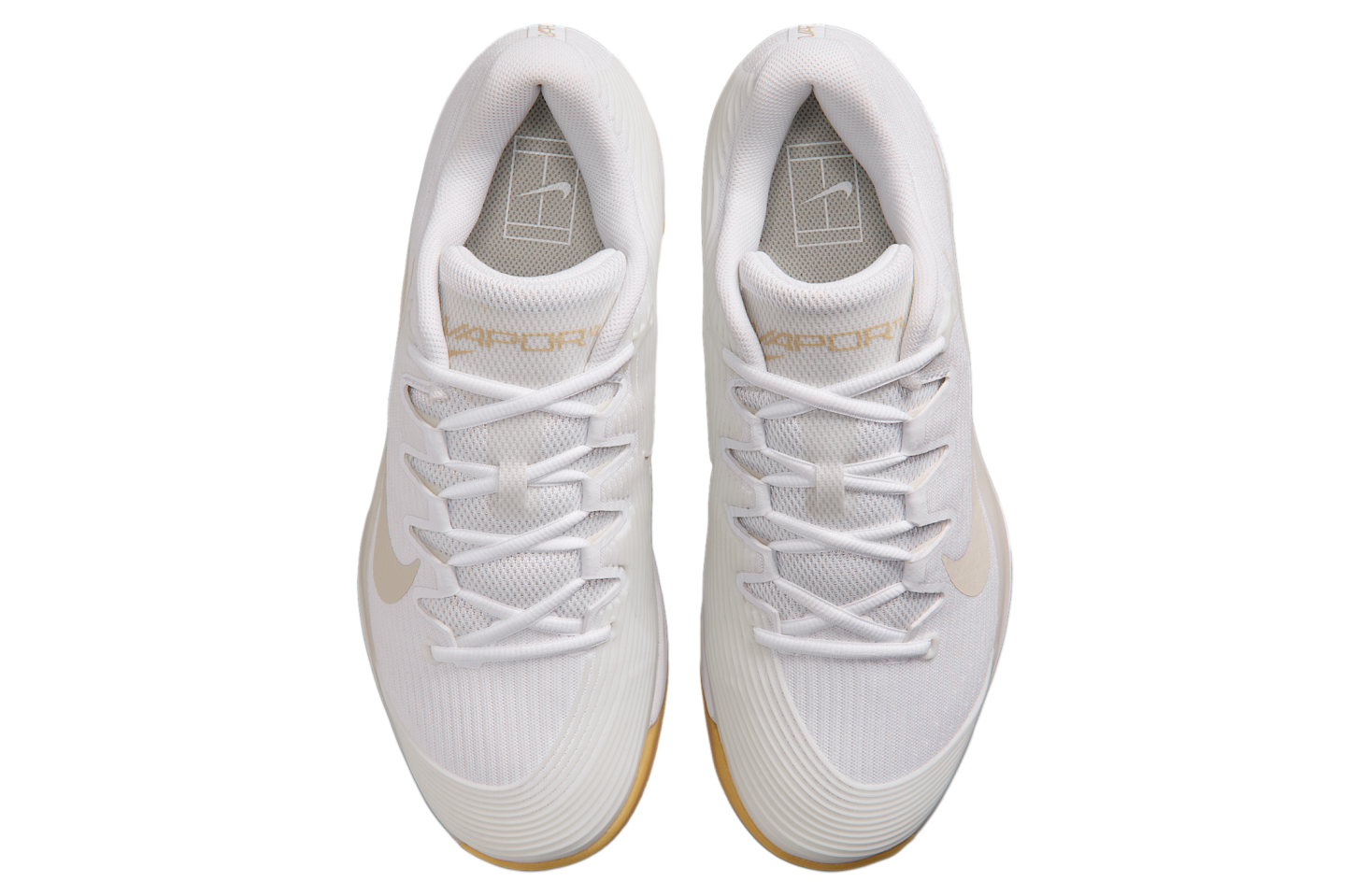 Nike Vapor 12 White / Summit White / Light Orewood Brown (Hard Court)