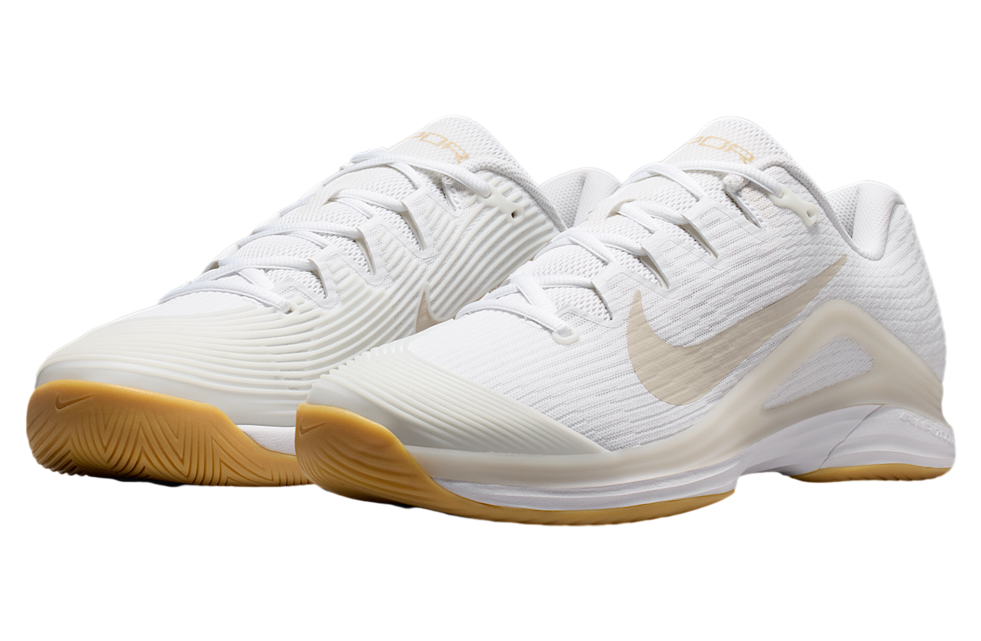 Nike Vapor 12 White / Summit White / Light Orewood Brown (Hard Court)
