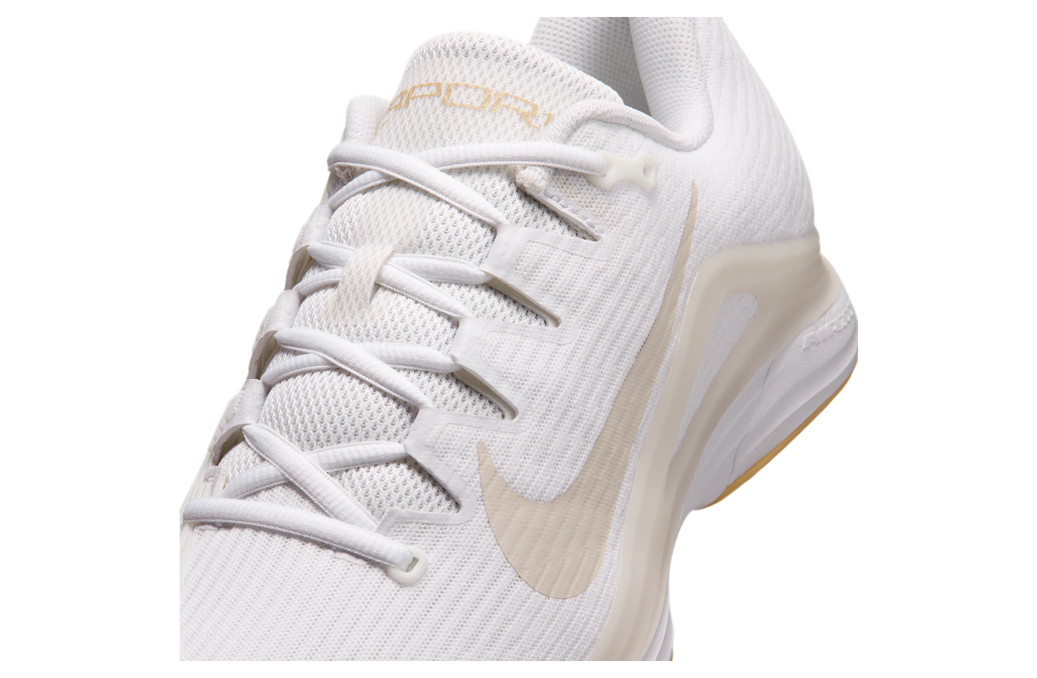 Nike Vapor 12 White / Summit White / Light Orewood Brown (Hard Court)