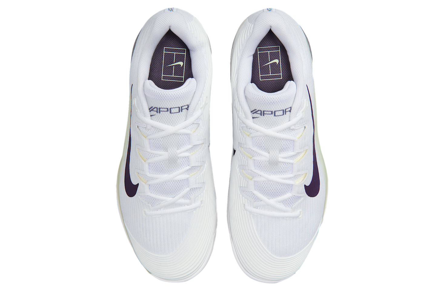 Nike Vapor 12 White / Volt Tint (Hard Court)