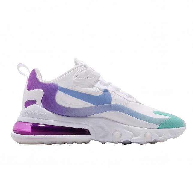 Nike WMNS Air Max 270 React White Light Blue Aurora Green