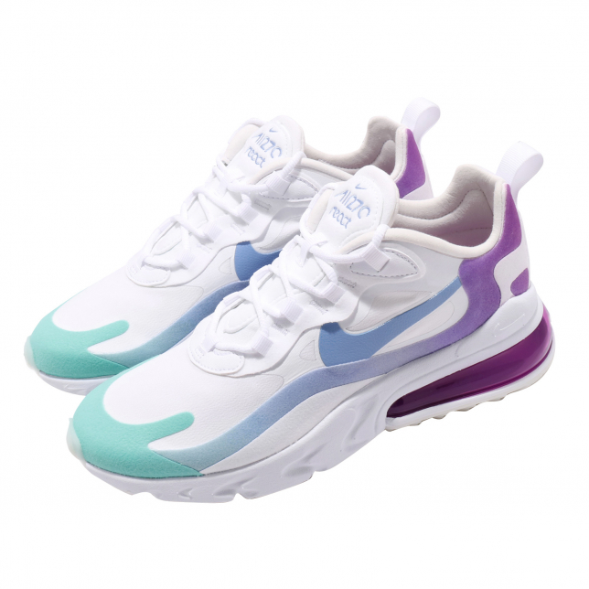 Nike WMNS Air Max 270 React White Light Blue Aurora Green