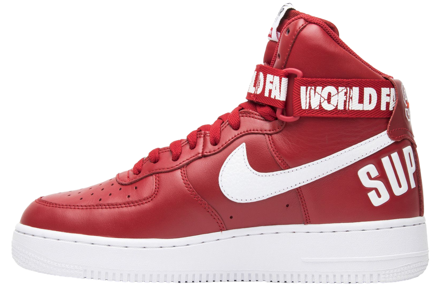 Supreme x Nike Air Force 1 High Red / White