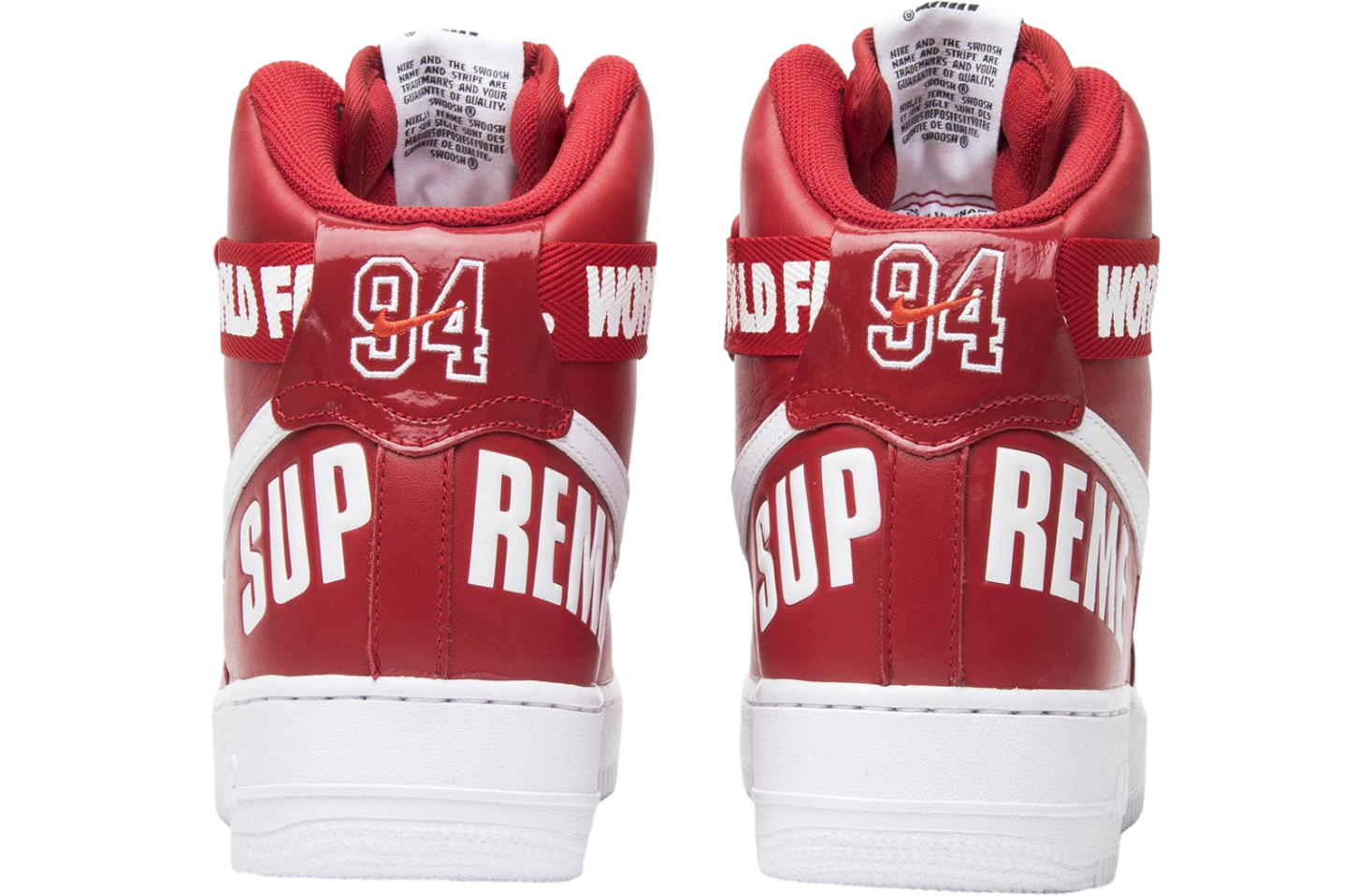 Supreme x Nike Air Force 1 High Red / White