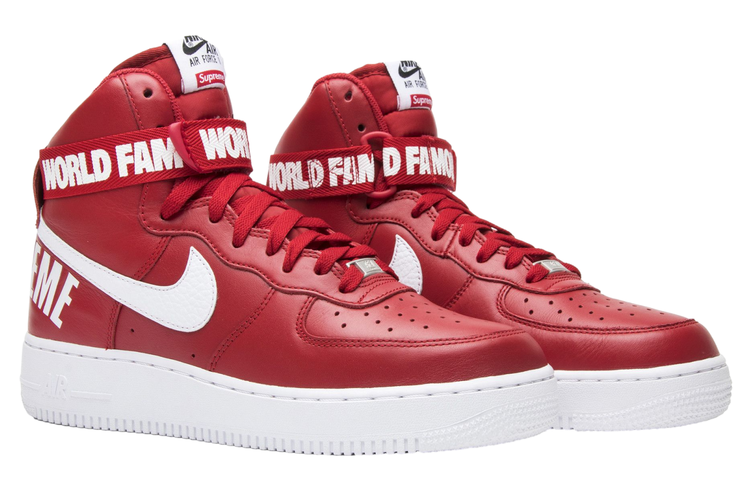Supreme x Nike Air Force 1 High Red / White