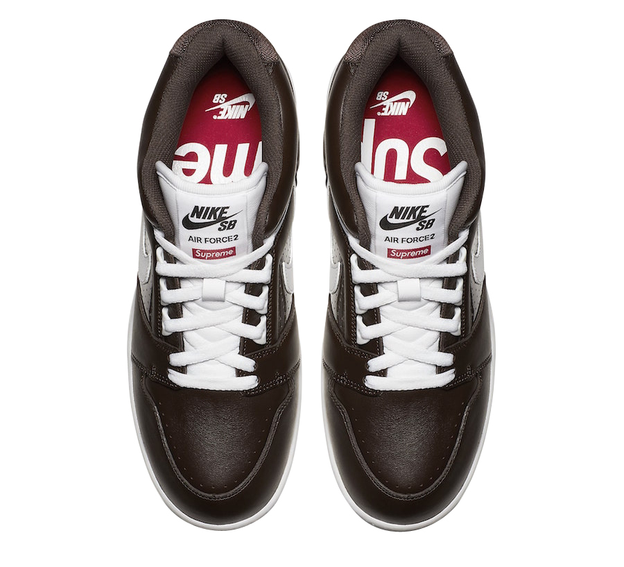Supreme x Nike SB Air Force 2 Baroque Brown