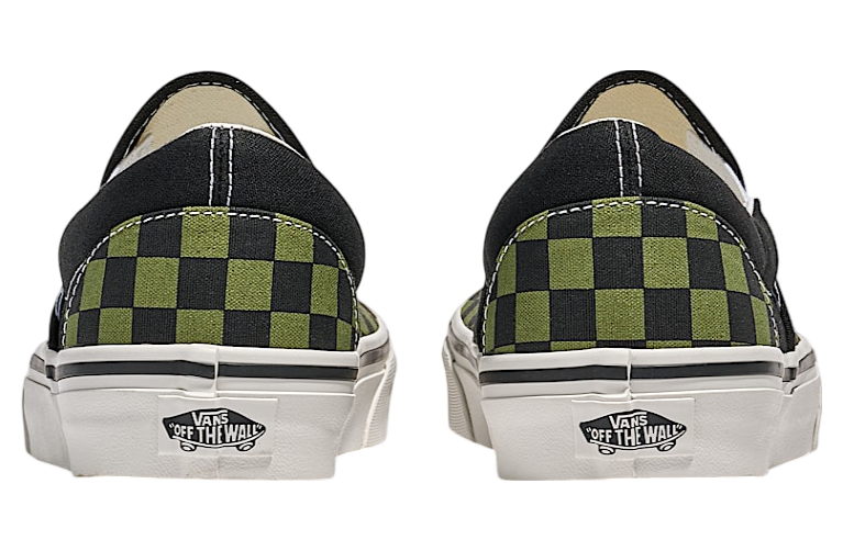 Vans Classic Slip-On Shoe Size 13 Black/Loden Green Checkerboard Vans Classic Slip-On WMNS Black / Loden Green - Apr 2025  main image 4