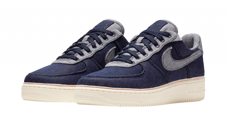 3×1 x Nike Air Force 1 Low Raw Indigo - May 2019 - 905345-402