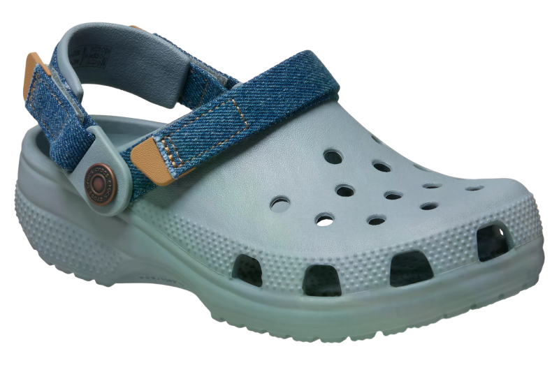 Crocs Classic Denim Adjustable Backstrap Clog GS Concrete - Sep 2025 ...