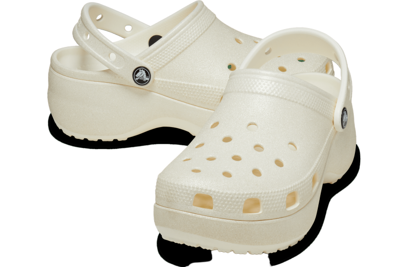 Crocs Classic Platform Glitter Clog WMNS Chalk - Aug 2023 - 207241-0WV ...