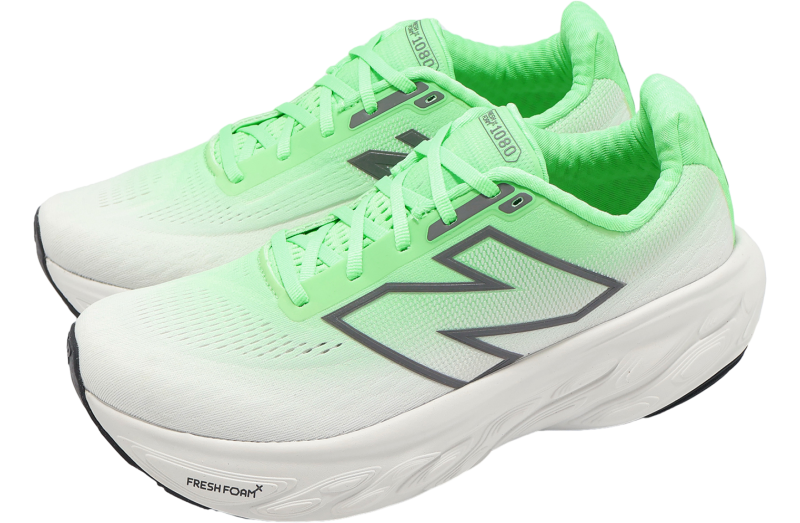 New Balance Fresh Foam X 1080 V14 2E Wide White / Green  display picture 1