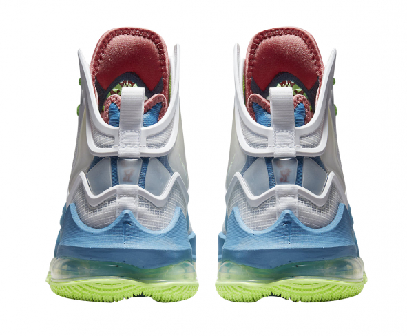 Nike Lebron 19 White, Blue And Neon Green Size 8. Nike LeBron XIX 19 GS Dutch Blue Lime Glow Youth Size 6.5  main image 2