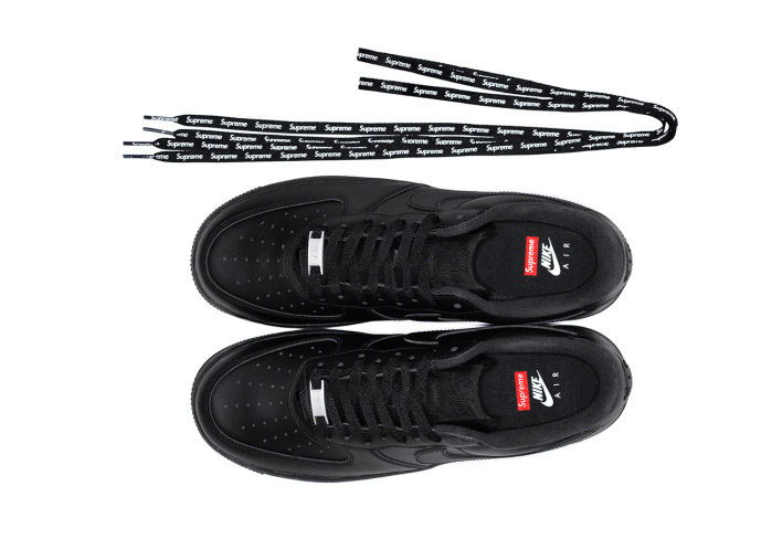 Supreme AIR FORCE1 LOW 27.5cm Nike Air Force 1 Low Black Supreme