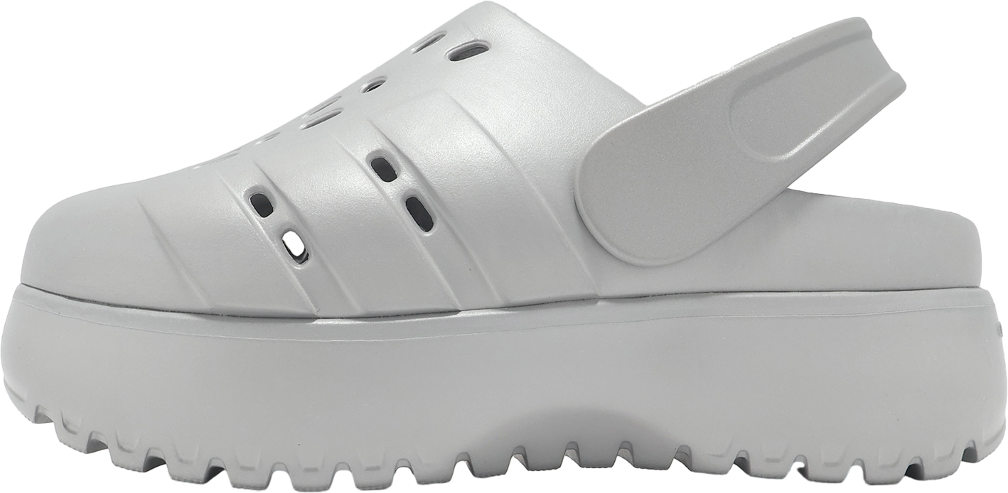 Adidas Adilette Clog Platform WMNS Silver | KicksOnFire