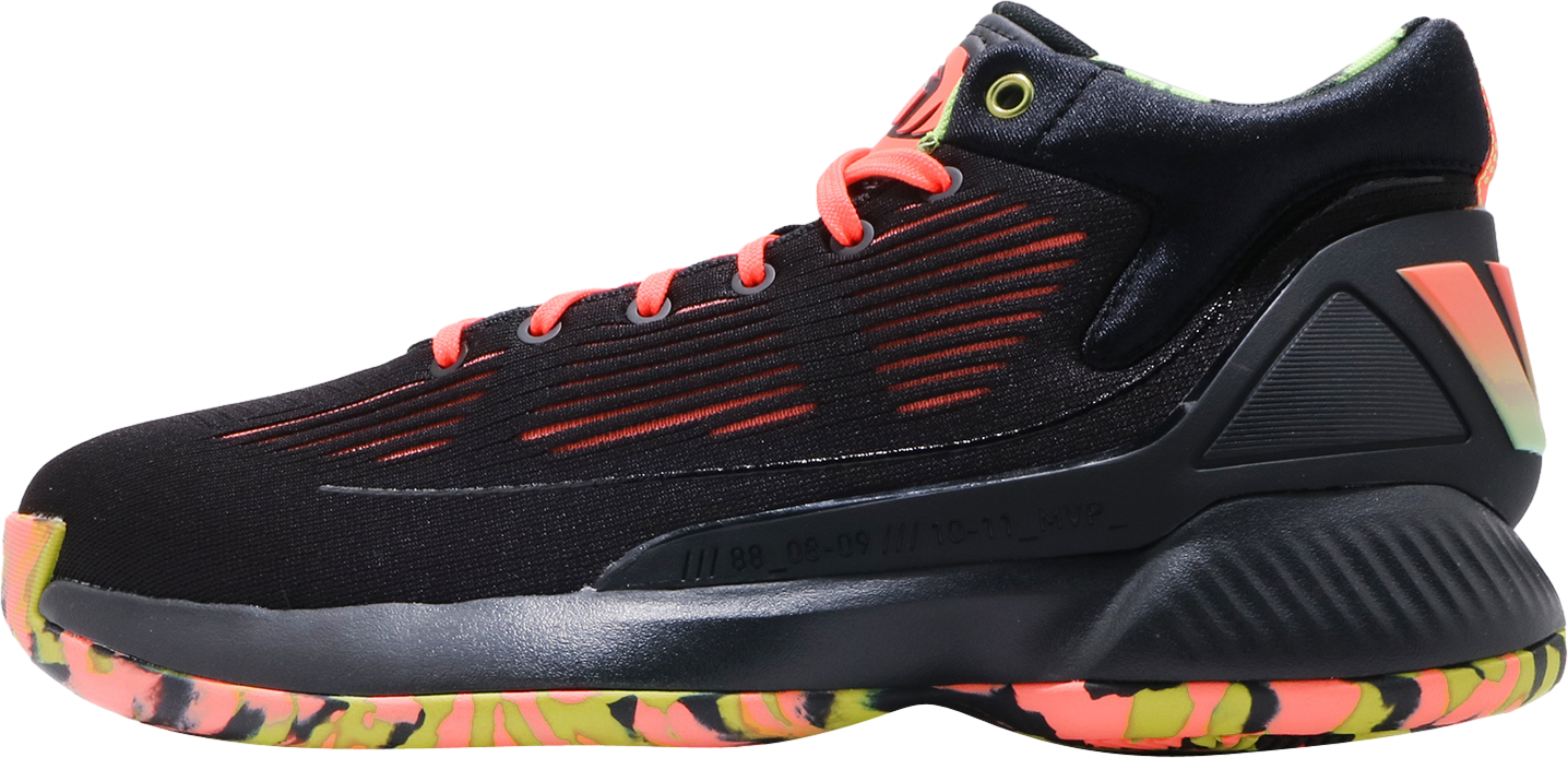 adidas D Rose 10 Core Black Signal Coral Signal Green | KicksOnFire