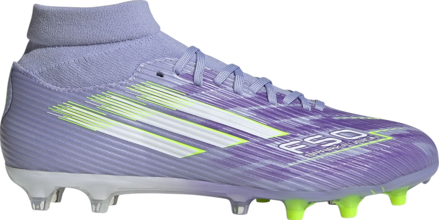 Adidas F50 League FG/MG Soccer Cleats JI0003 Purple Yellow‎ White Size M 12/W 13 Adidas F50 League Mid FGxMG | Men main image 3