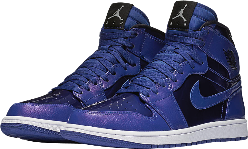 ? Nike Air Jordan 1 High Retro Deep Royal Anti Grav Machine Pat Leather Sneaks Air Jordan 1 High Deep Royal Blue Patent Leather Review + On  main image 4