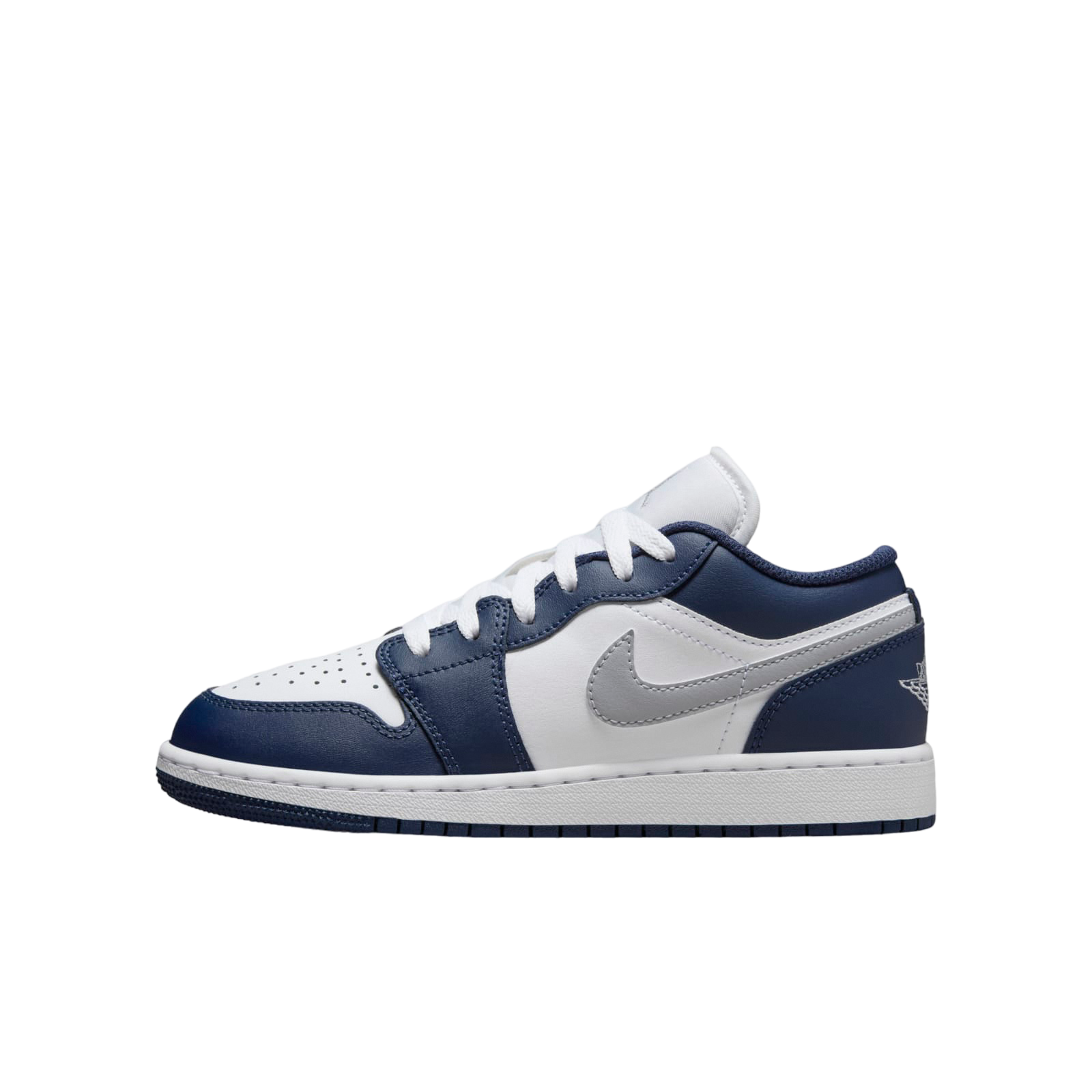 Air Jordan 1 Low GS White / Midnight Navy | KicksOnFire