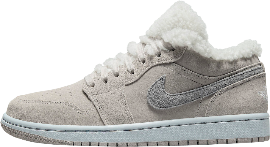 Air Jordan 1 Low WMNS Sherpa Fleece College Grey