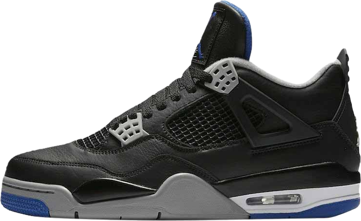 Jordan 4 Retro Alternate Motorsport Black Game Royal Mens Size 10 308497-006 Nice ConditionNike Jordan 4 Retro Motorsports Alternate  main image 2