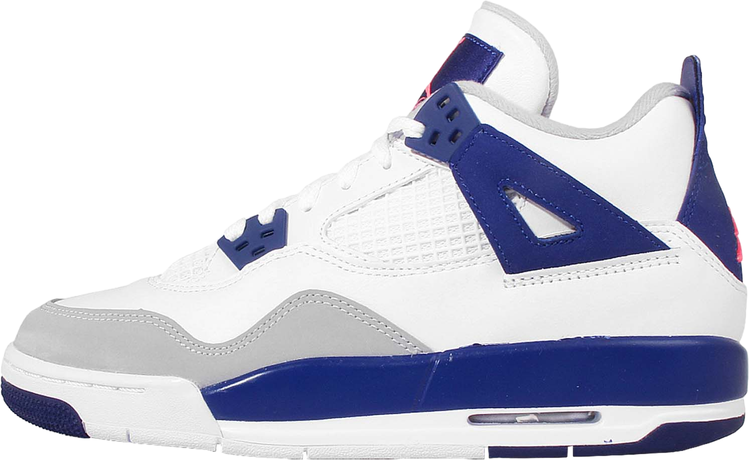 Jordan White and Royal Blue Retro Basketball Sneakers Jordan 4 Retro GS  main image 4